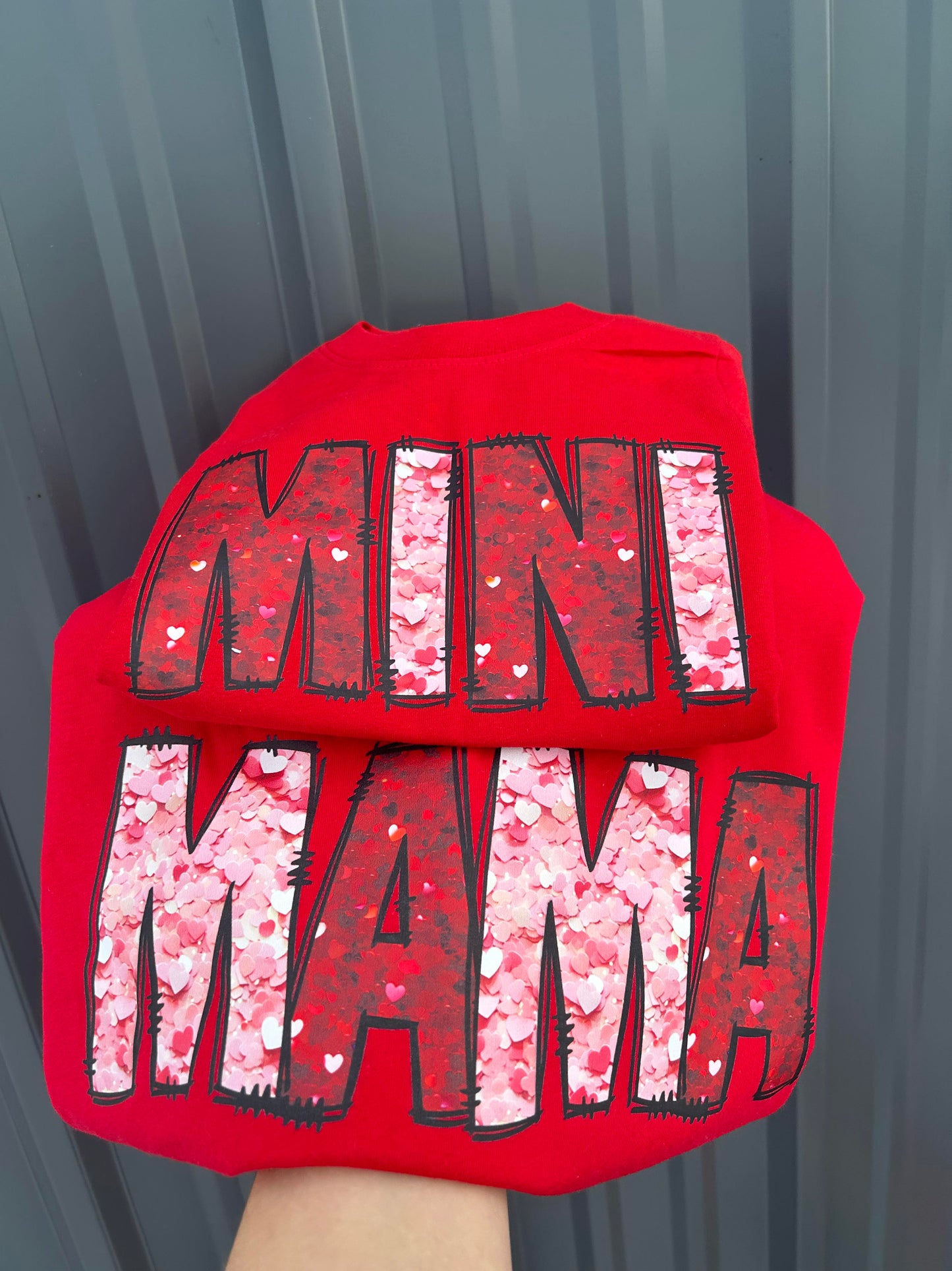 Mama FAUX sequins tshirt