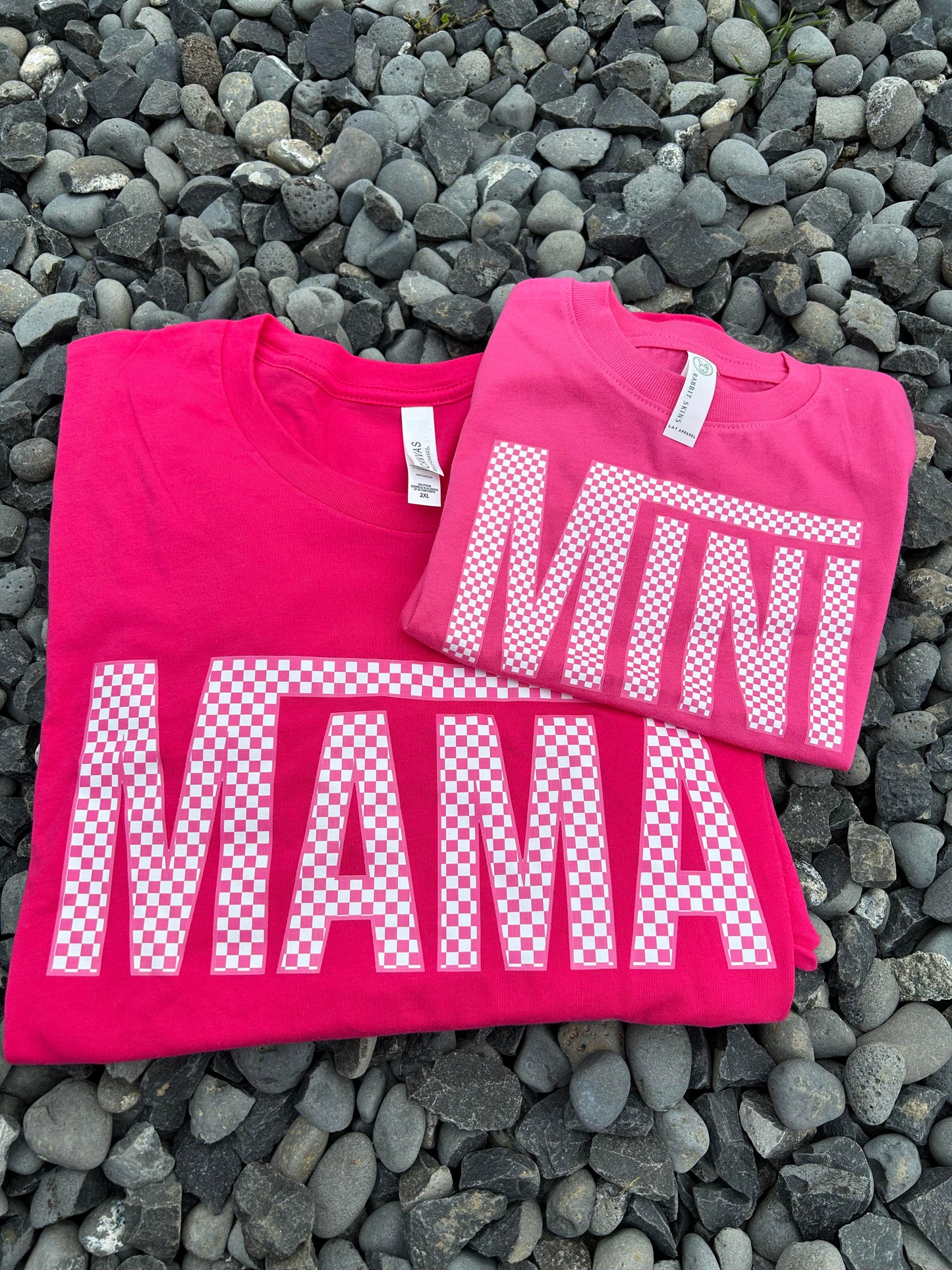 Mini checkered tshirt - mama sold separately