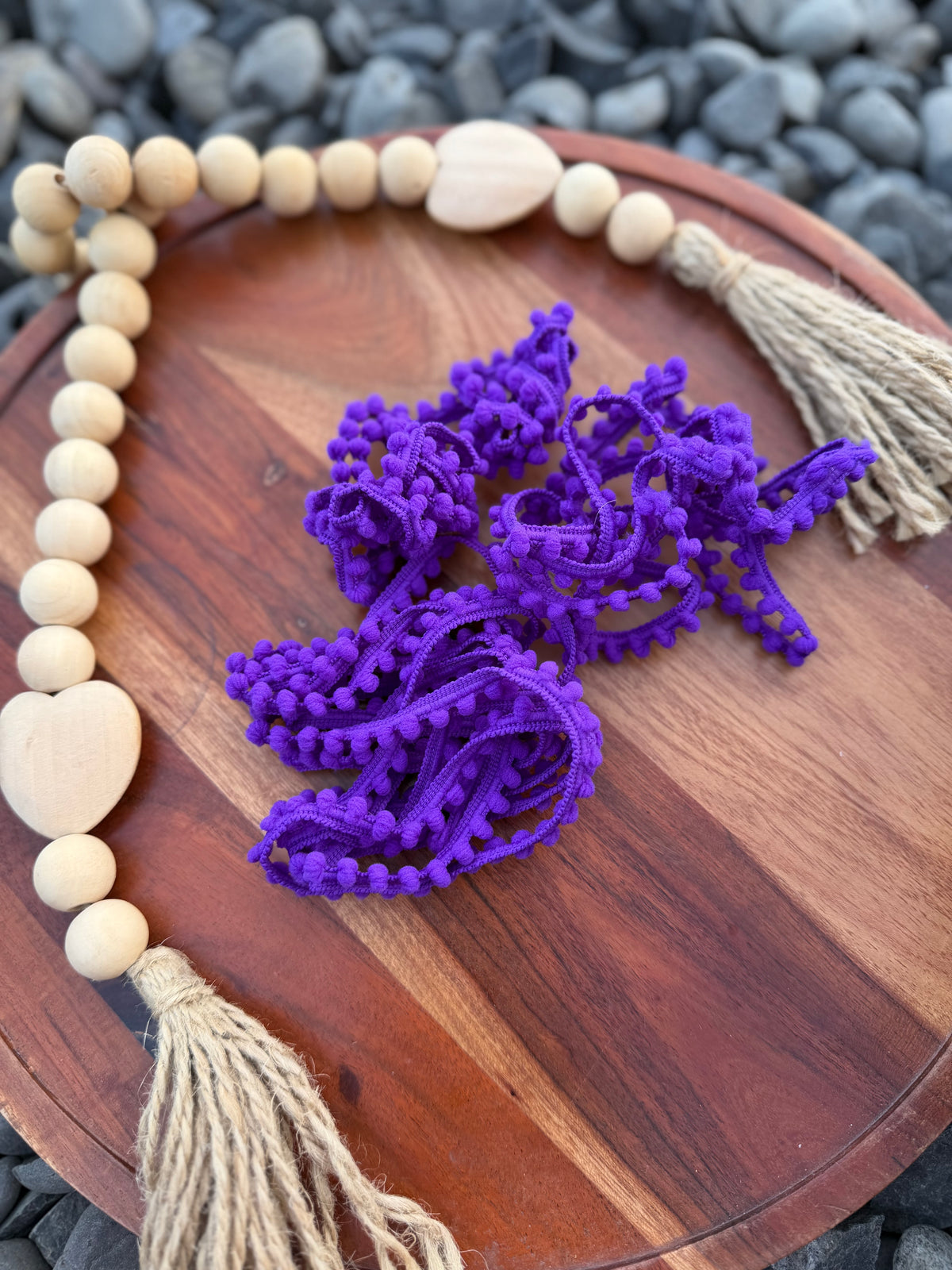 Purple bubble trim - bow add on