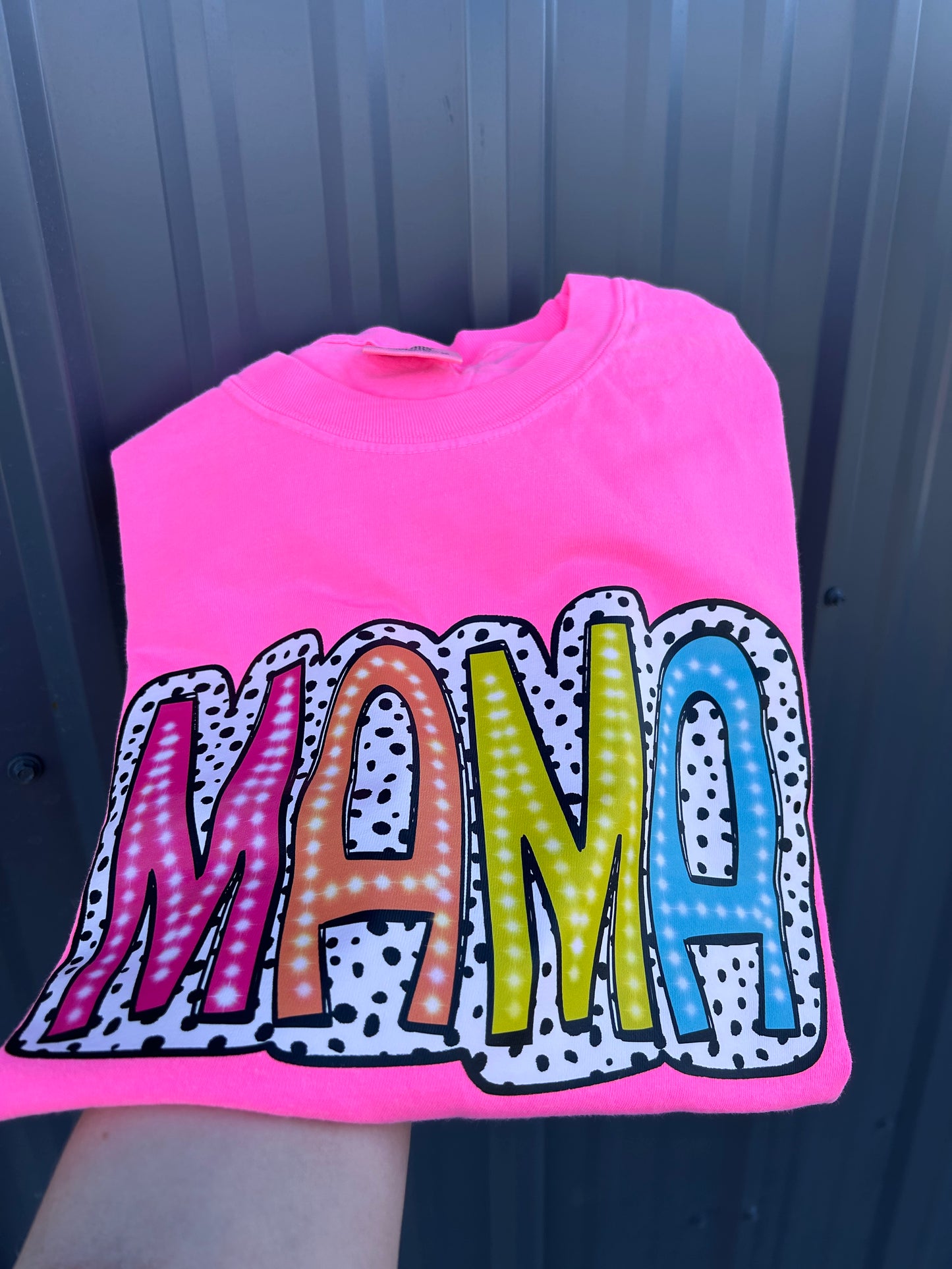 NEON mama comfort colors t-shirts