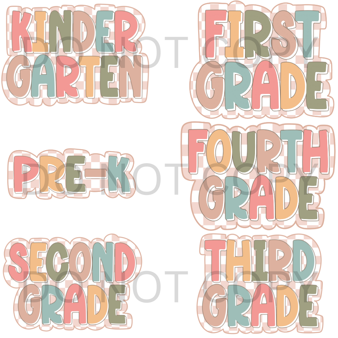 toddler, youth back to school shirt girls checkered - more grades