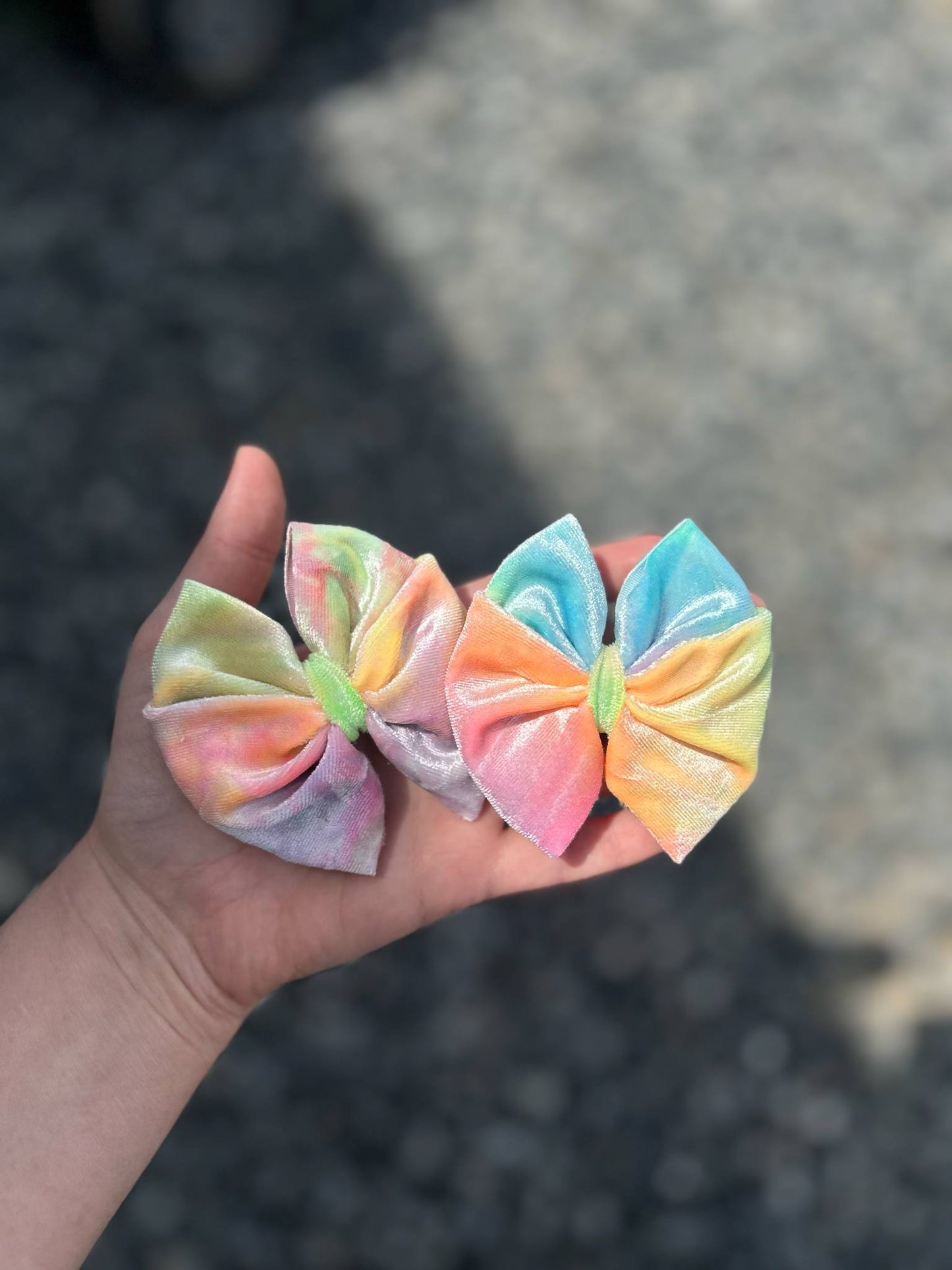 Slushy tie dye bows