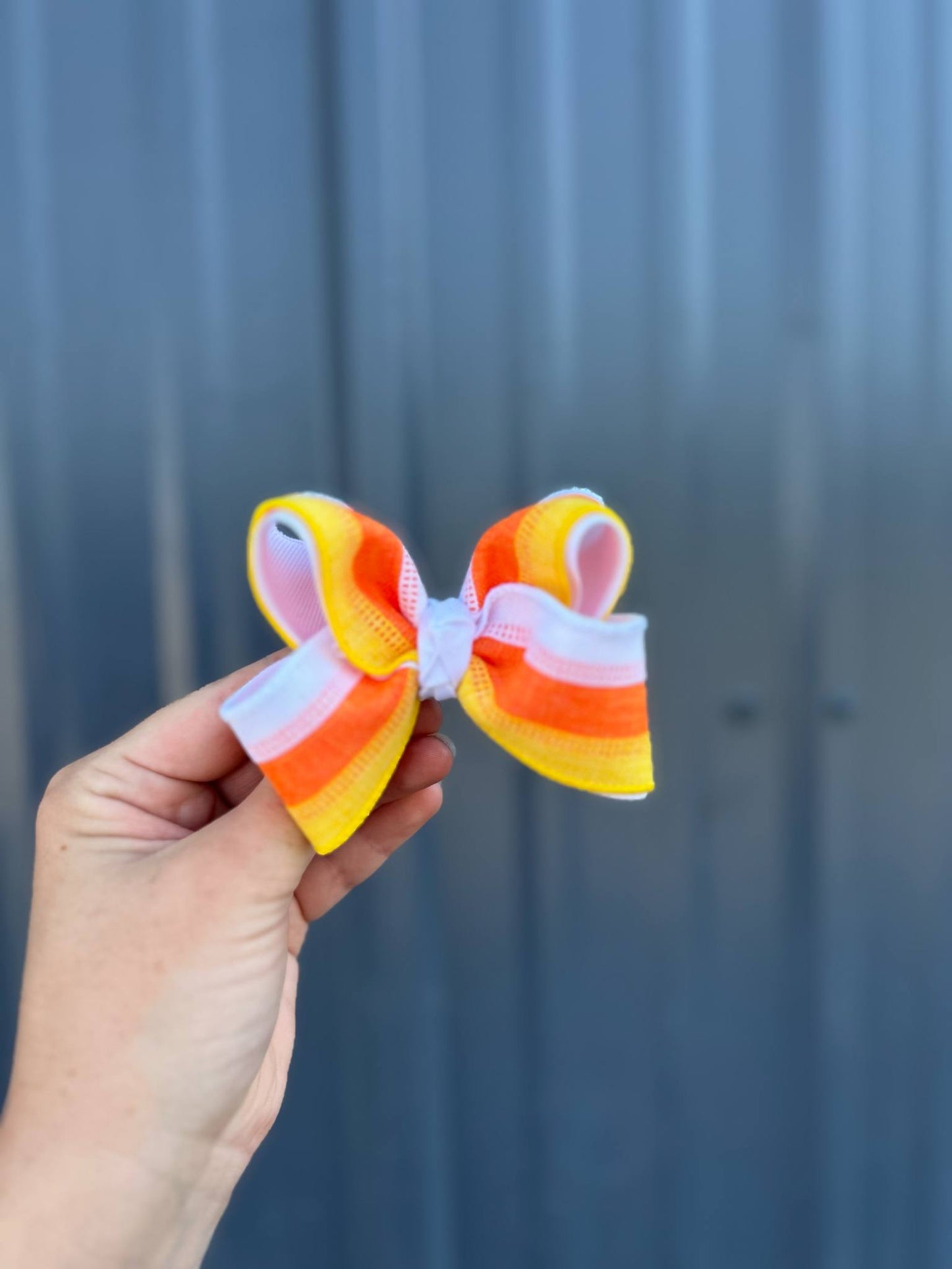 Candy corn ribbon bow - 4" or 3.5"