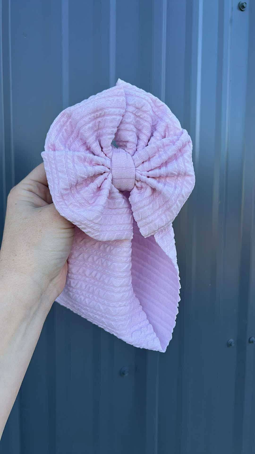 Light pink zigzag bows - all styles