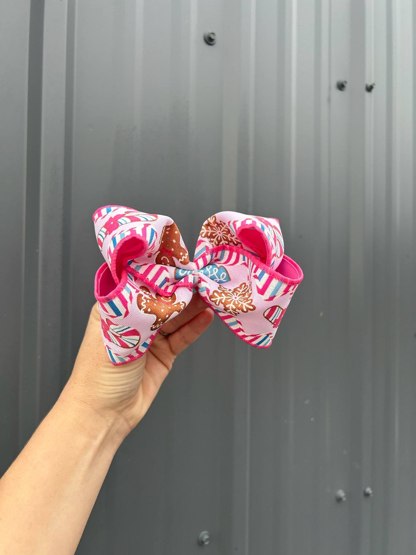 Pastel gingerbread ribbon bows - 5"