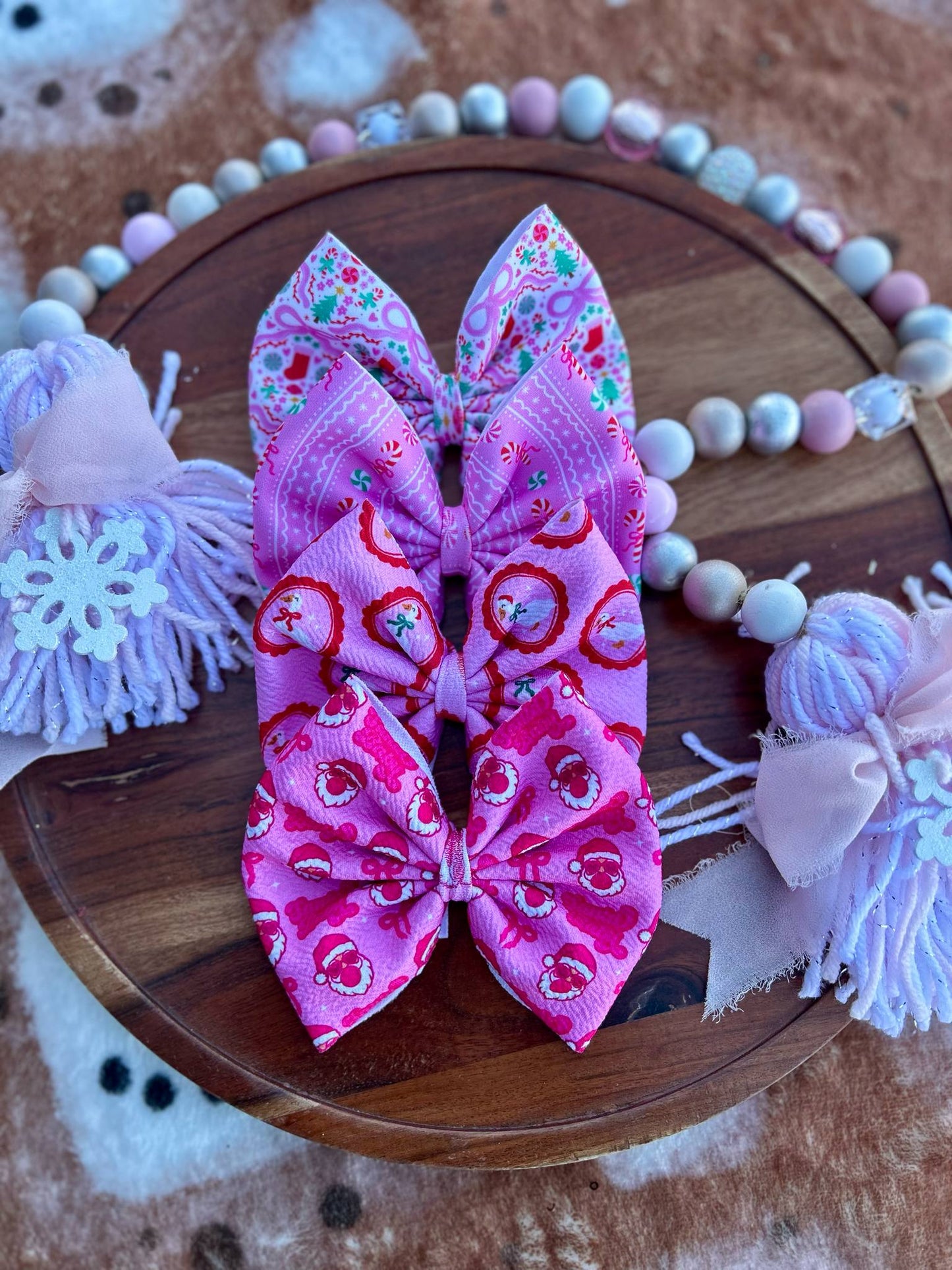INDIVIDUAL Christmas patterns bows - all styles
