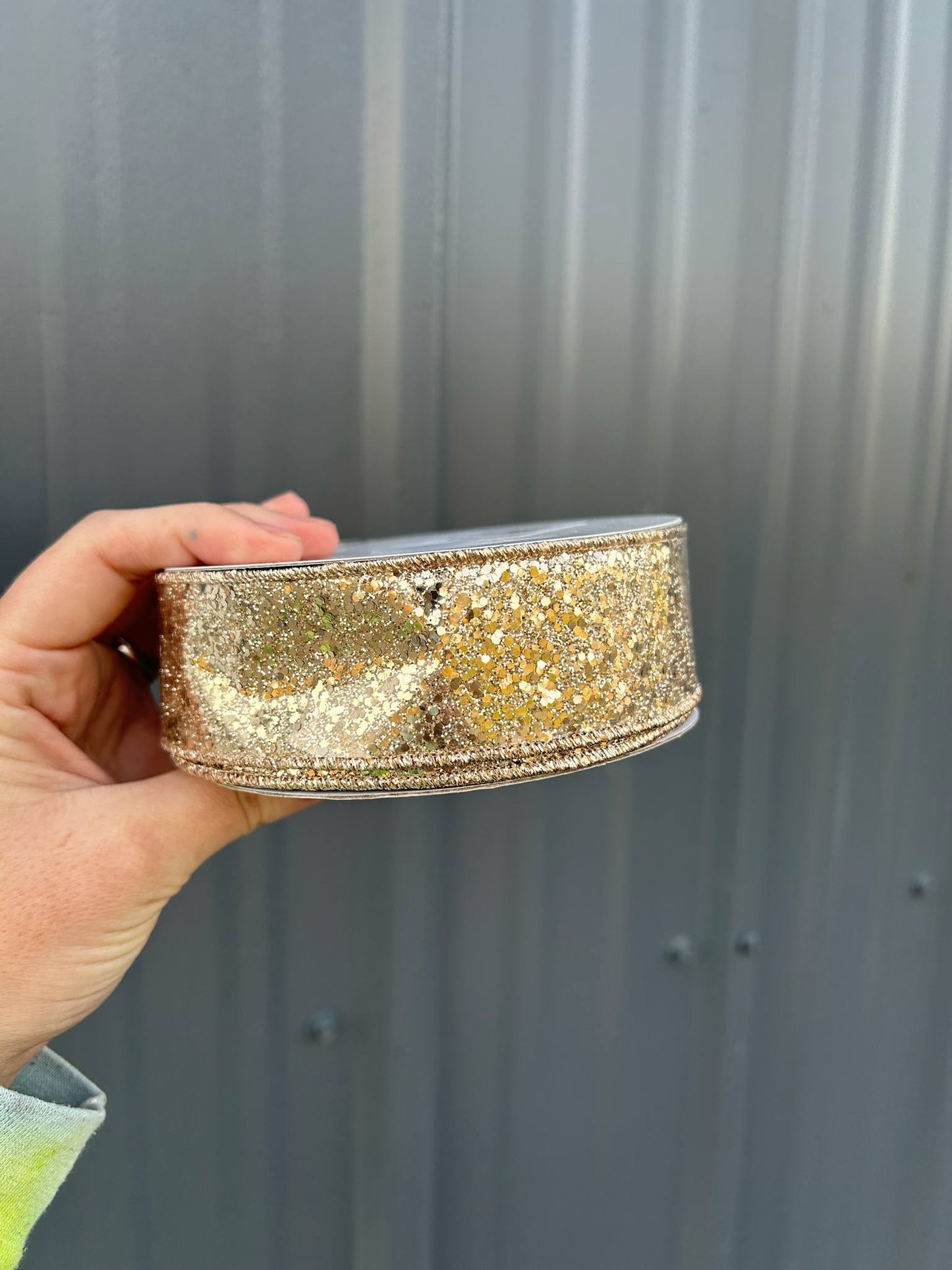 Gold glitter ribbon bows - more sizes