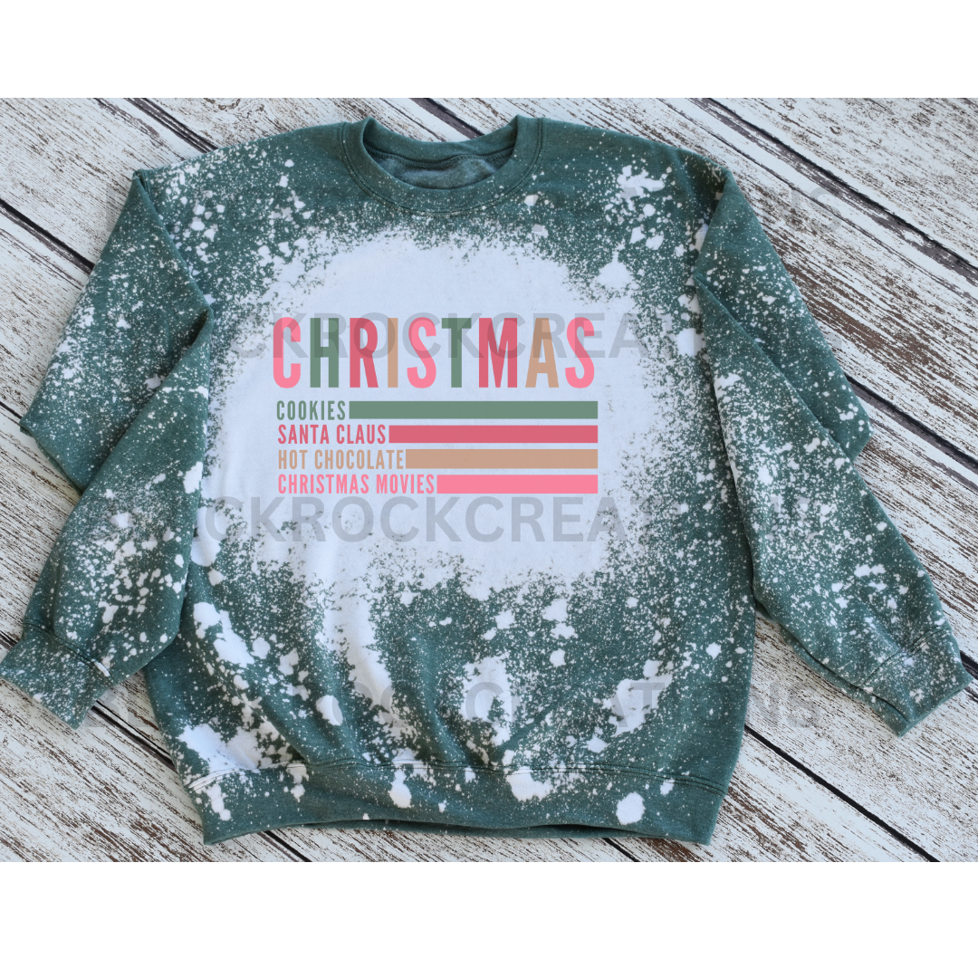 Christmas bleached sweatshirt