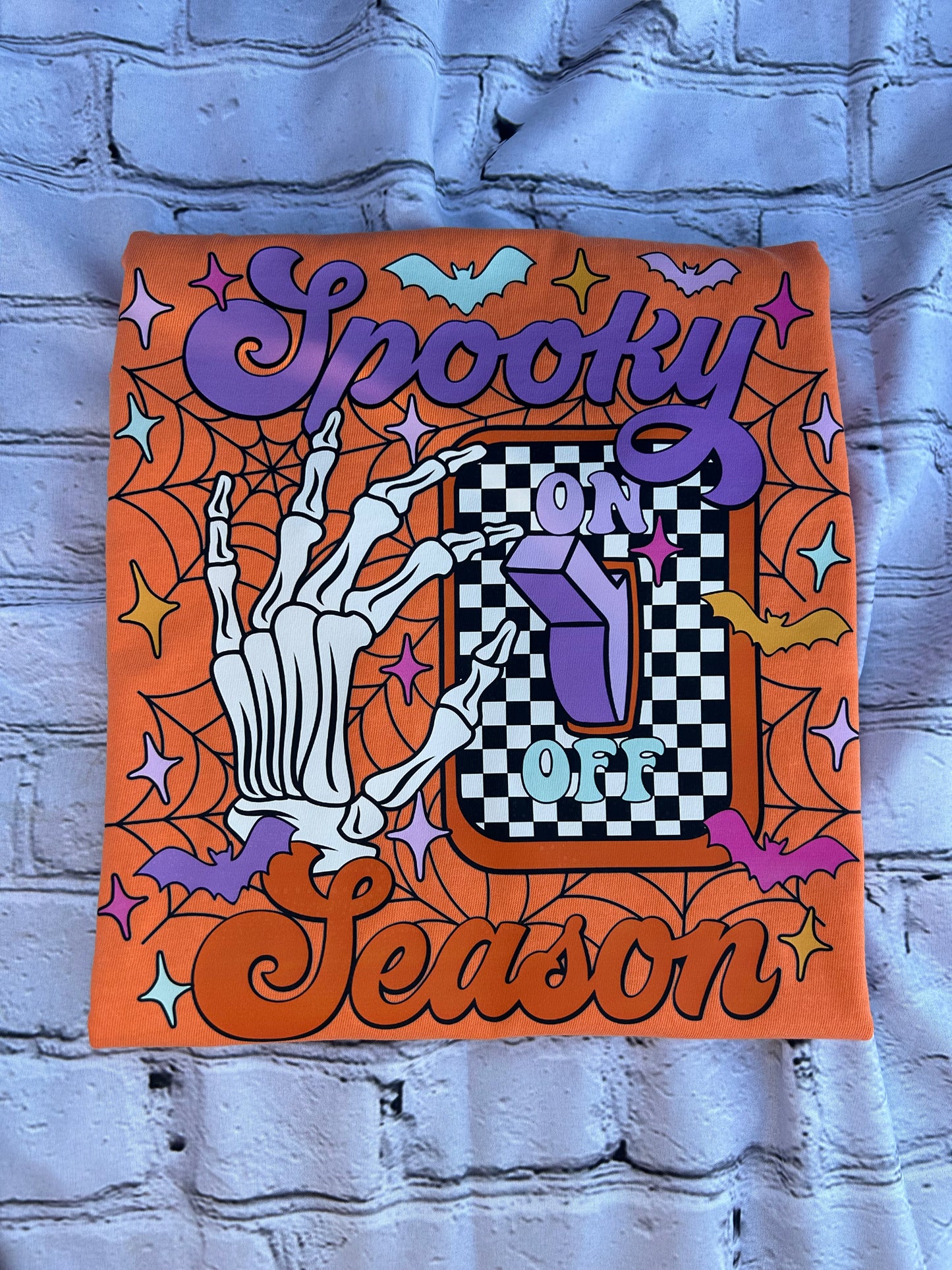 Spooky season on/ off comfort colors t-shirt