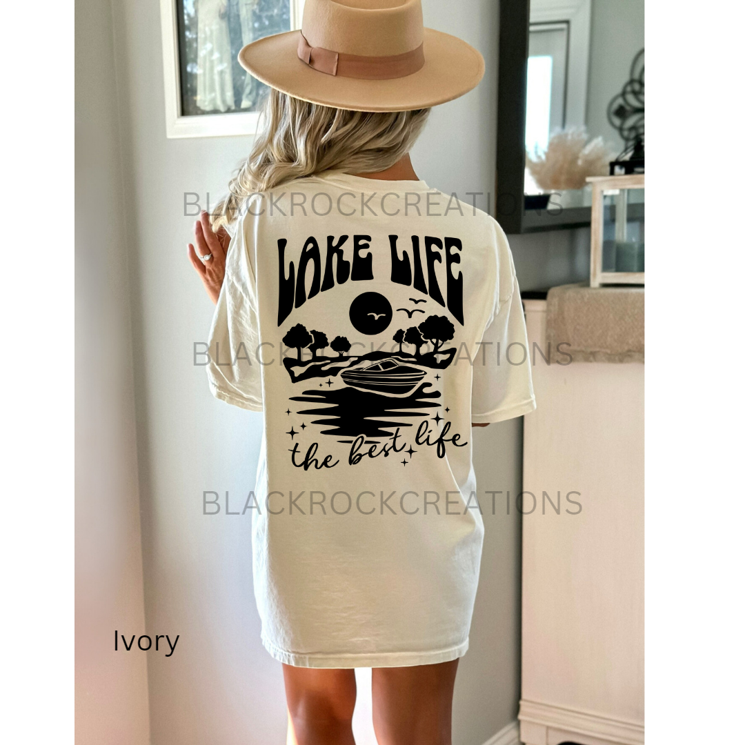 lake life the best life colors t-shirt