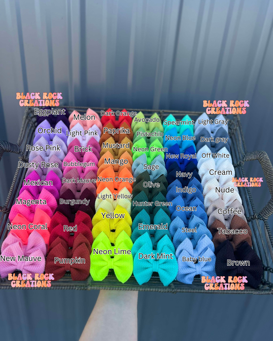 SINGLE Solid color piggie bow - choose color