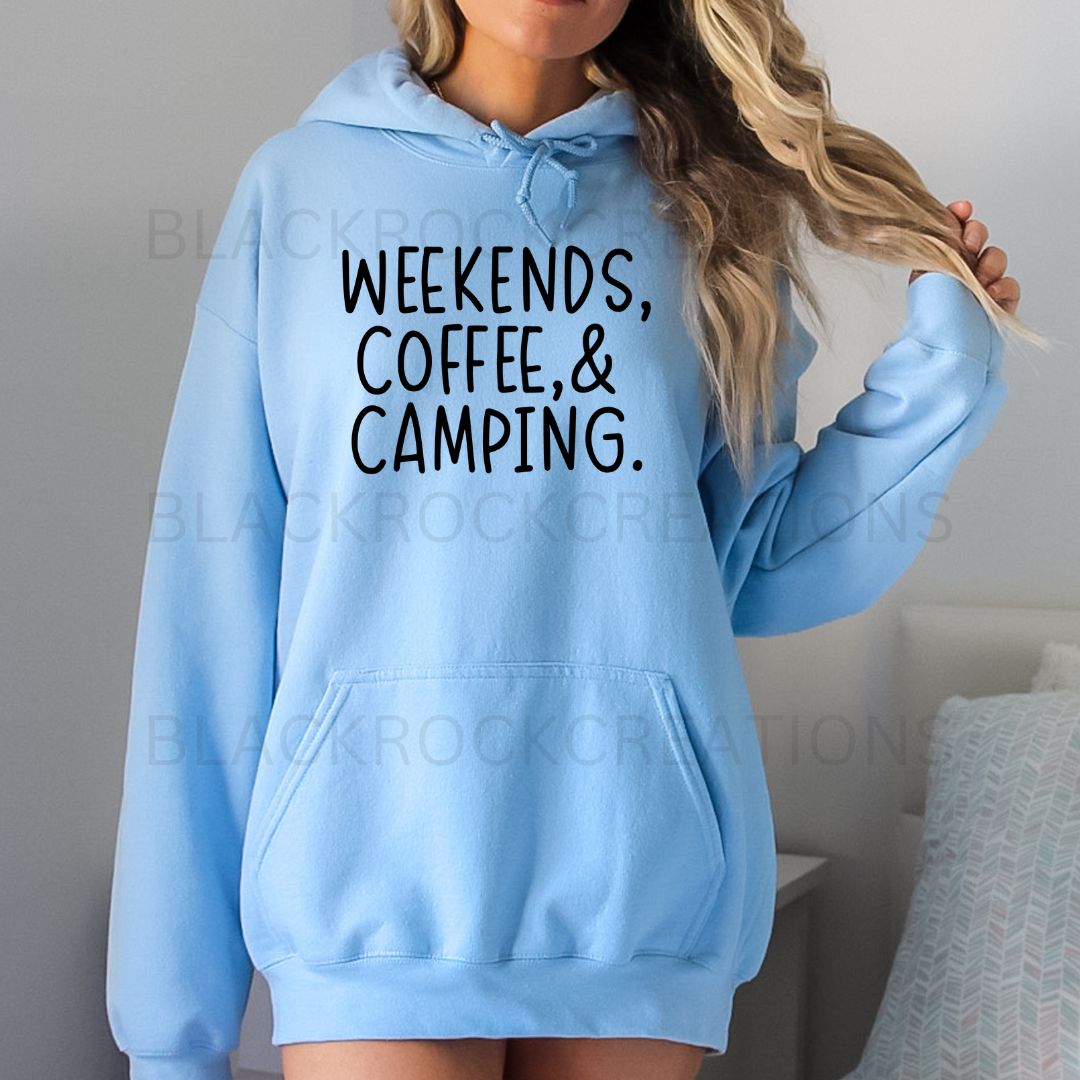 Weekends coffee and camping hoodie