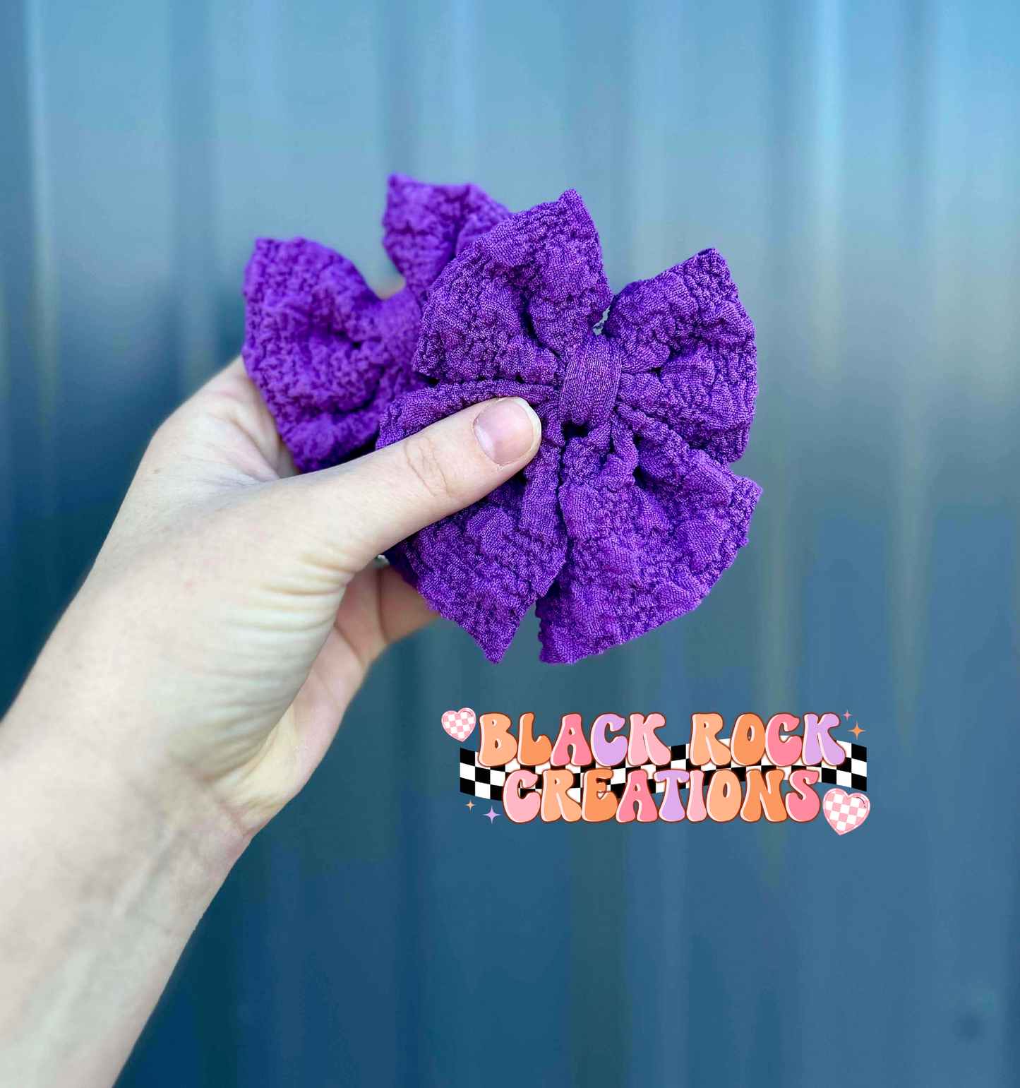 Purple mini popcorn bows - all styles