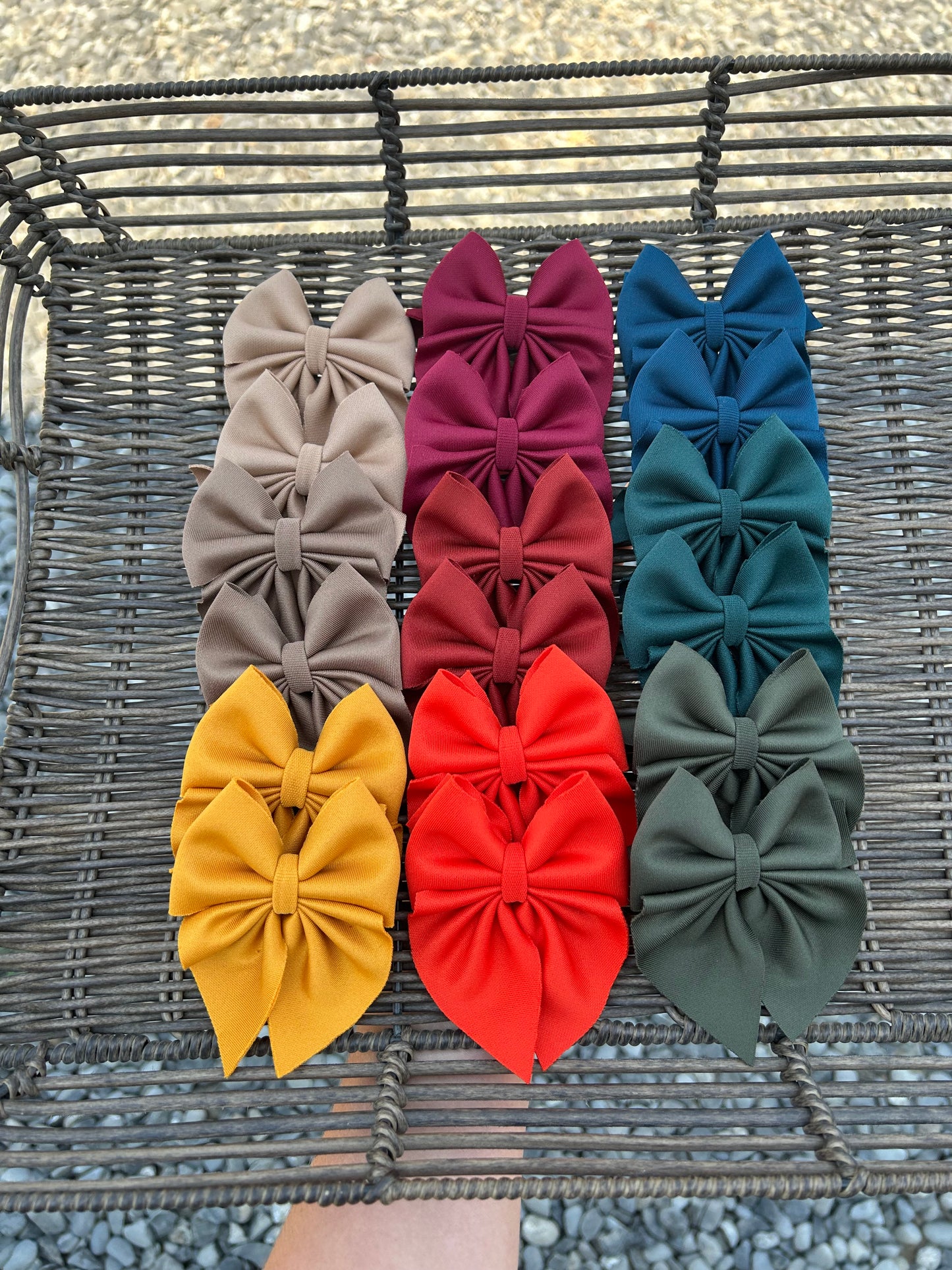 fall puff bow box (9 colors)