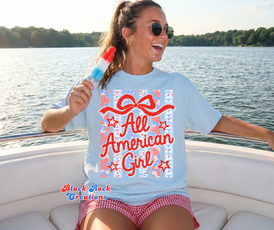 All American girl comfort colors tshirt