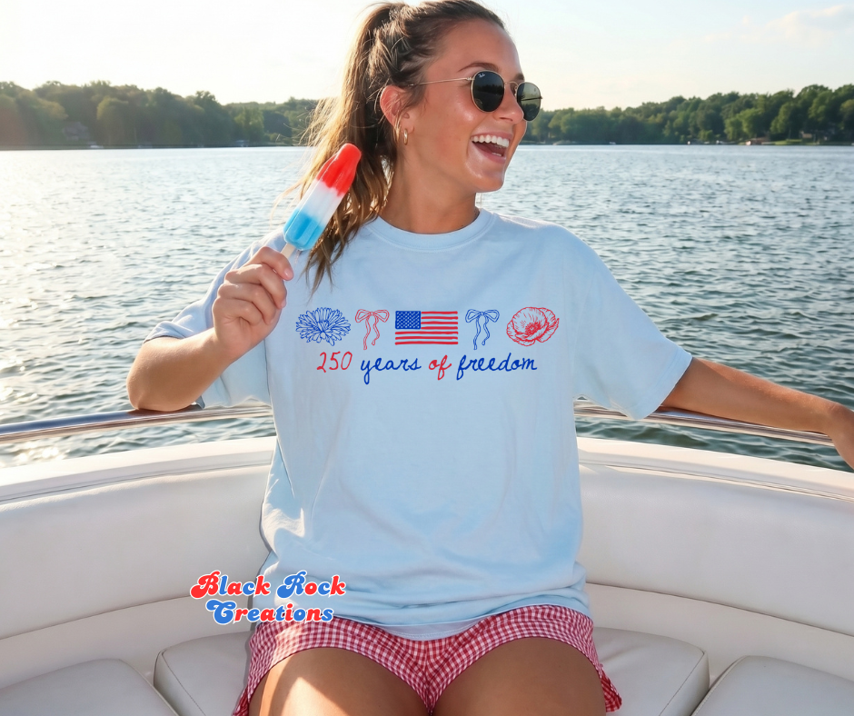 250 years of freedom comfort colors tshirt