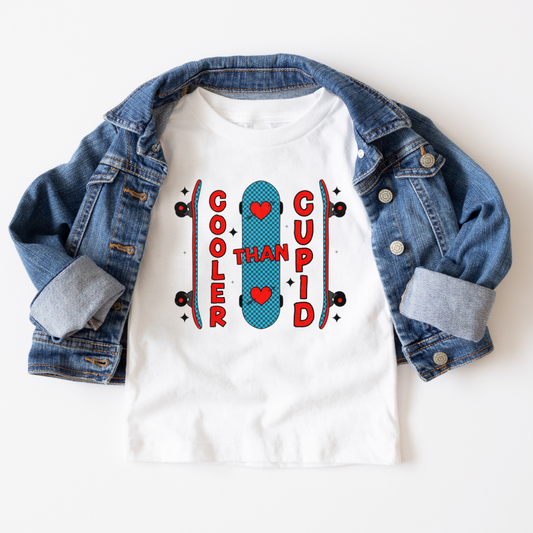 Toddler cooler than cupid tshirt