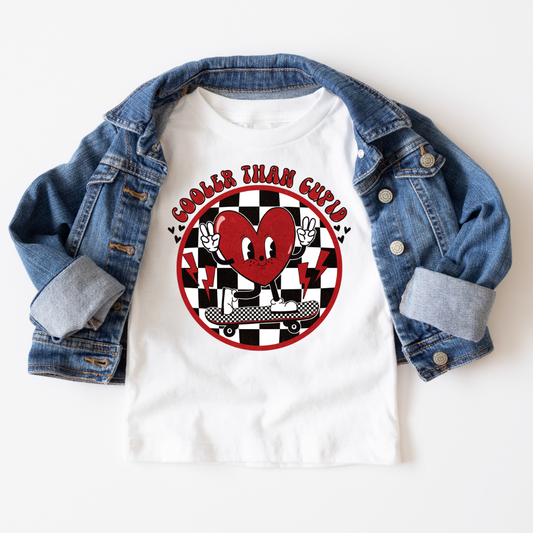 Toddler cooler than cupid tshirt