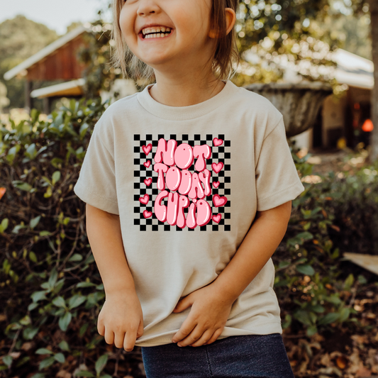 Toddler not today cupid valentine tshirt