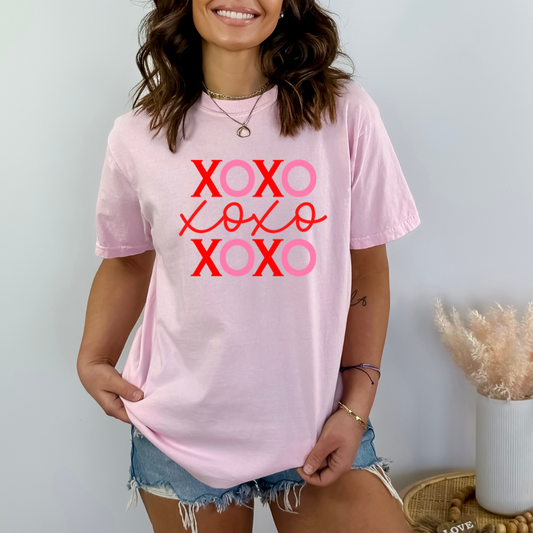 XOXO valentines comfort colors tshirt
