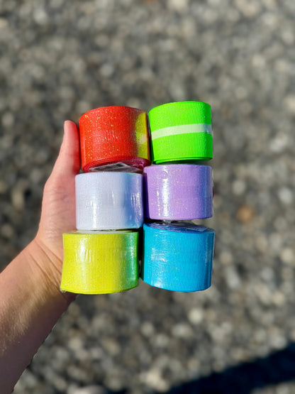 Glitter ribbon bows