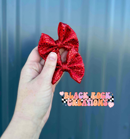 Red holo bows - all styles