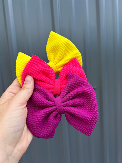 Solid color 4 or 5 inch bows - 50 color options