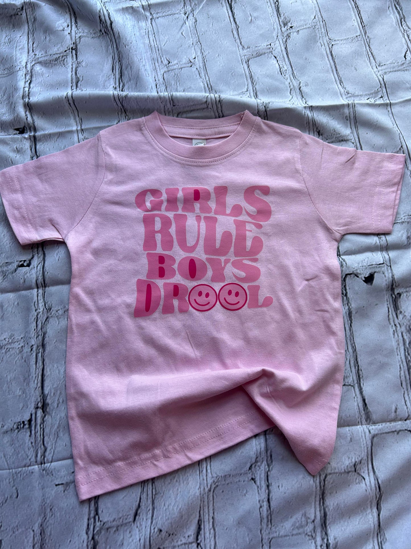 girls rule boys drool tshirt