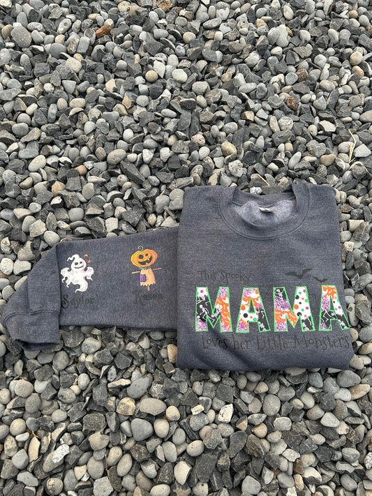 This spooky mama loves her monsters sweatshirt/ hoodie