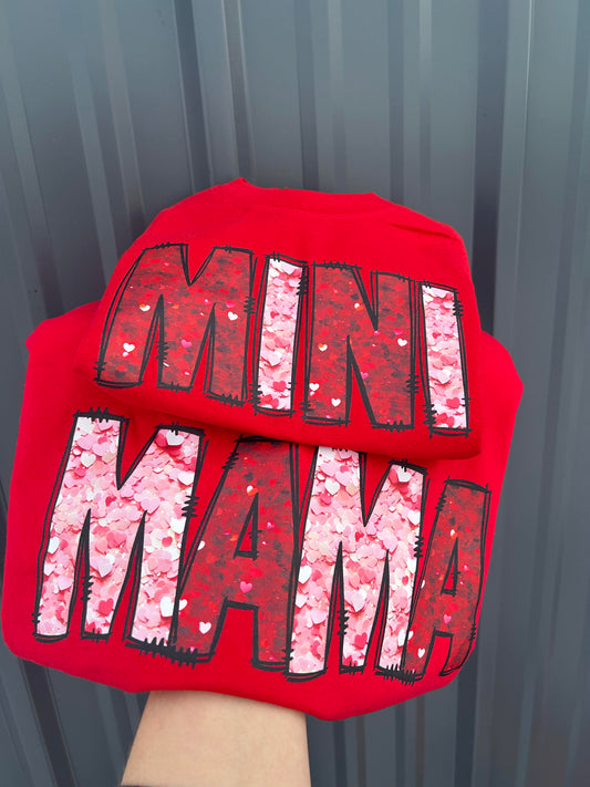 Mama FAUX sequins tshirt