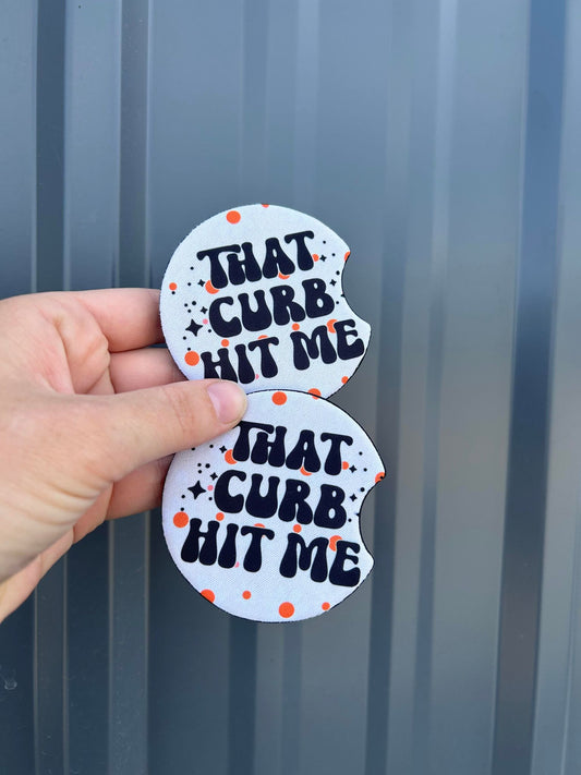 That curb hit me neoprene car coasters