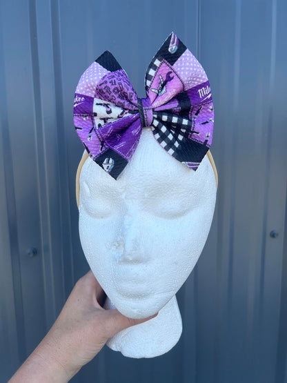 Semi truck patchwork bows - 5"