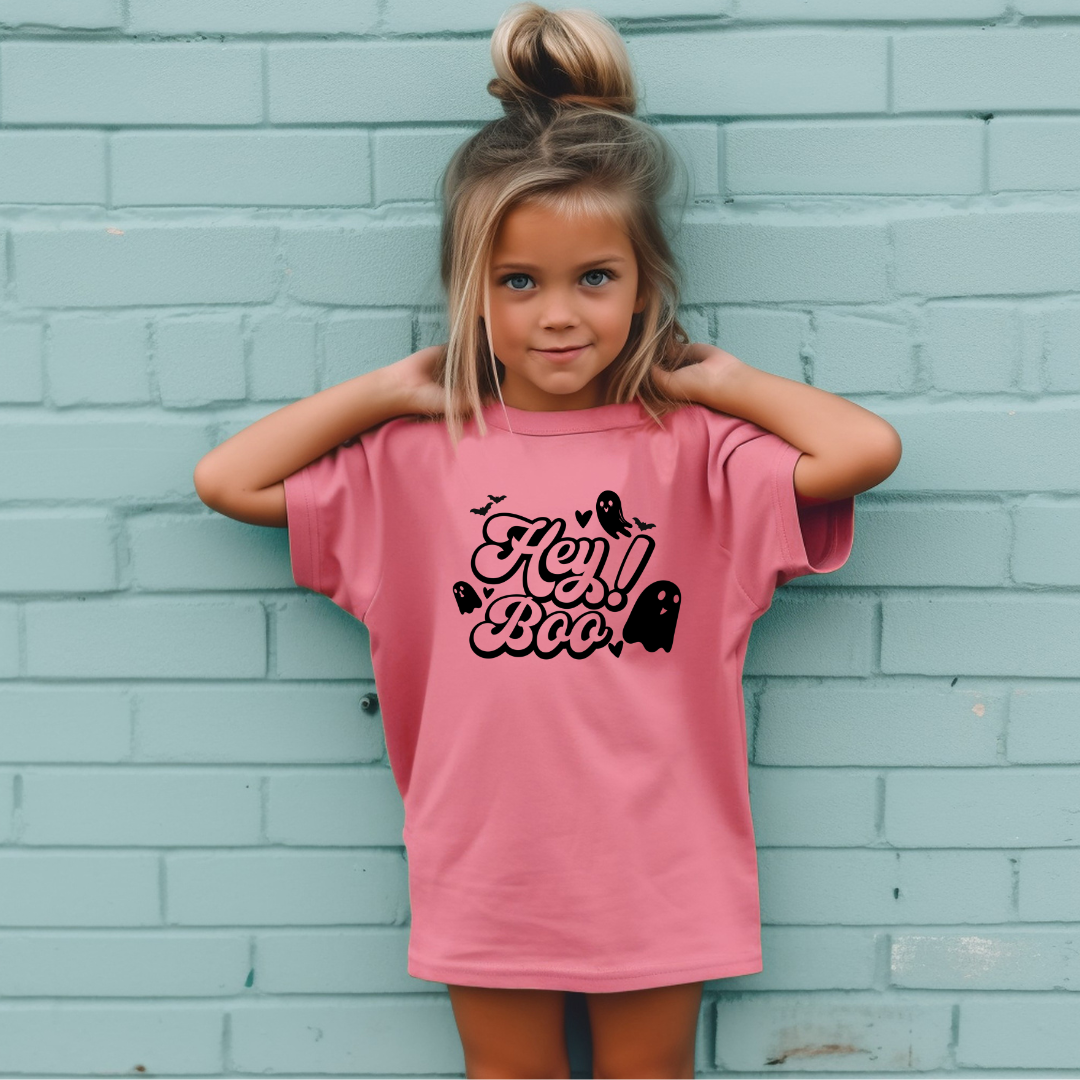 Hey boo youth/ toddler comfort colors tshirt