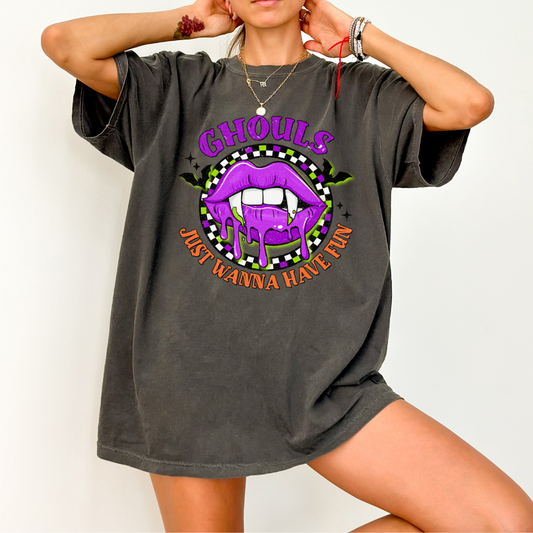 ghouls just wanna have fun comfort colors tshirt