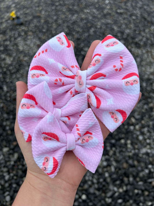 Pink Santa bow - more styles