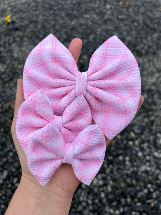 Pink Plaid bow - more styles