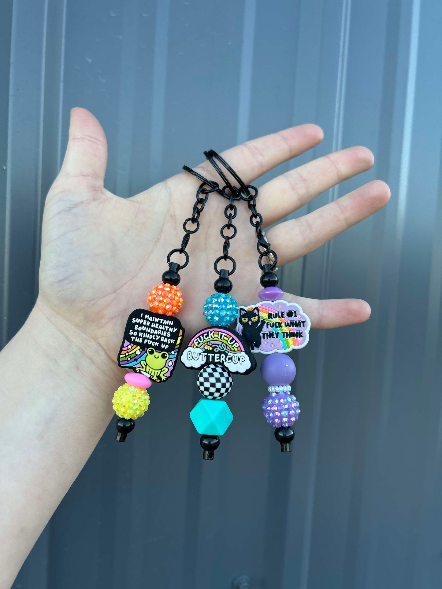 MORE choose - beaded keychains