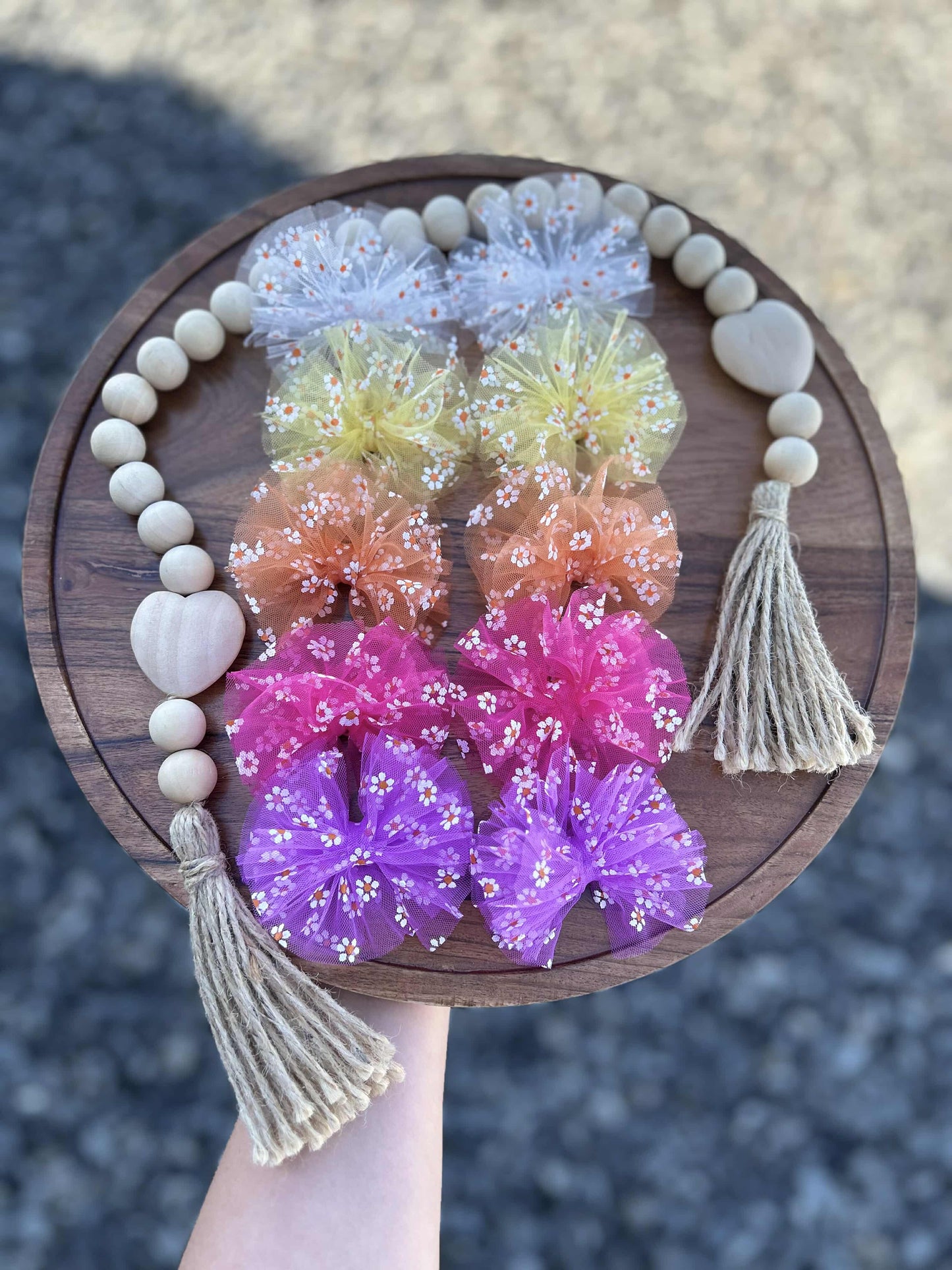 Floral Mesh bows - many styles