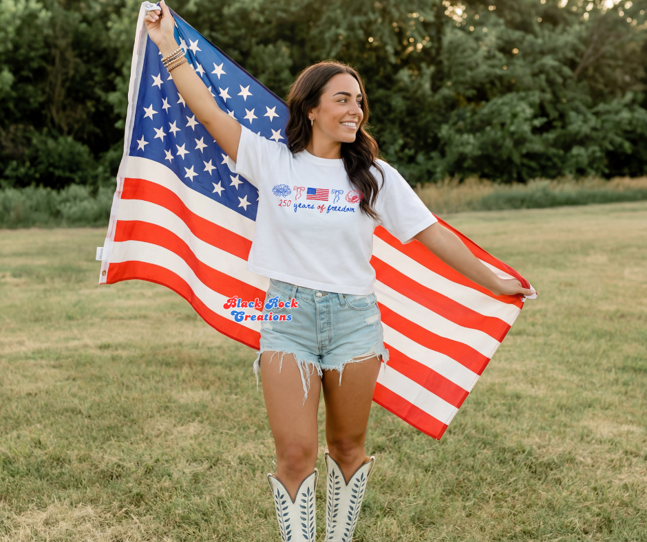 Boxy crop tees PATRIOTIC - ALL DESIGNS