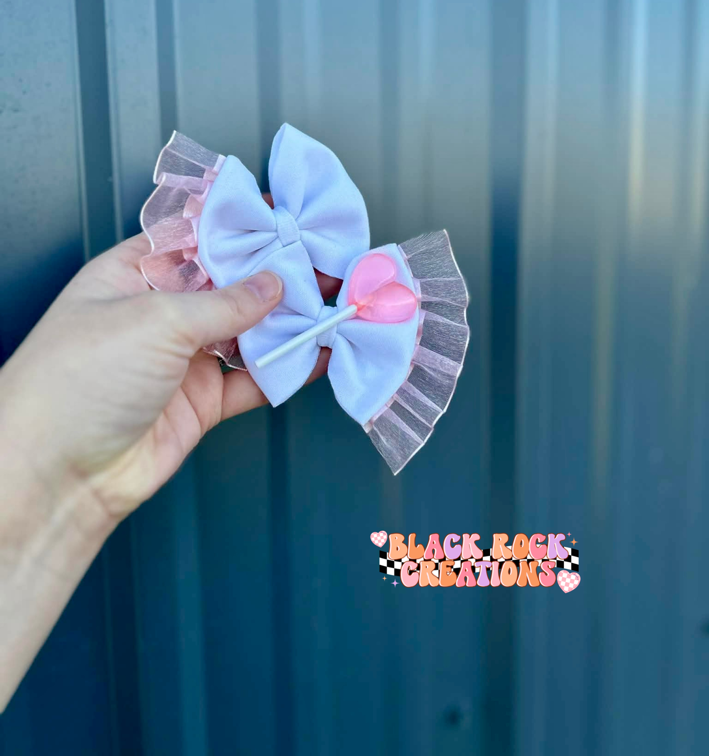 White sucker with lace bows - all styles