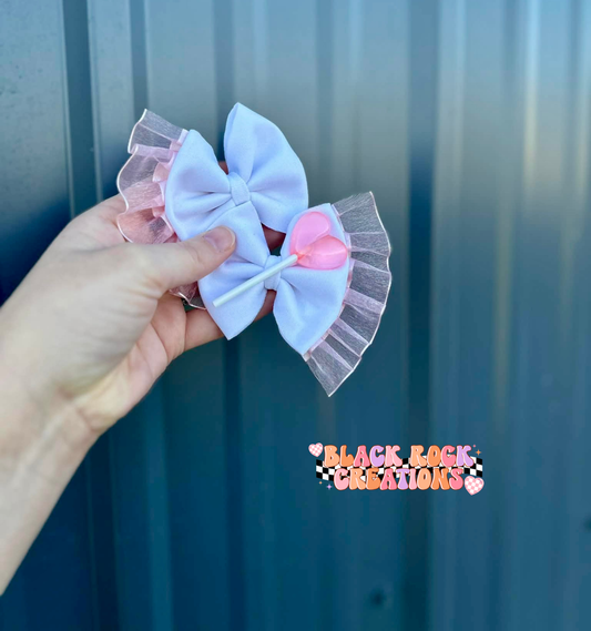 White sucker with lace bows - all styles