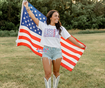 Boxy crop tees PATRIOTIC - ALL DESIGNS