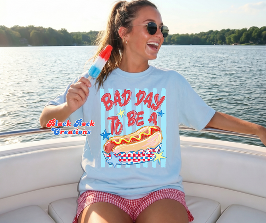 bad day to be a hot dog comfort colors tshirt