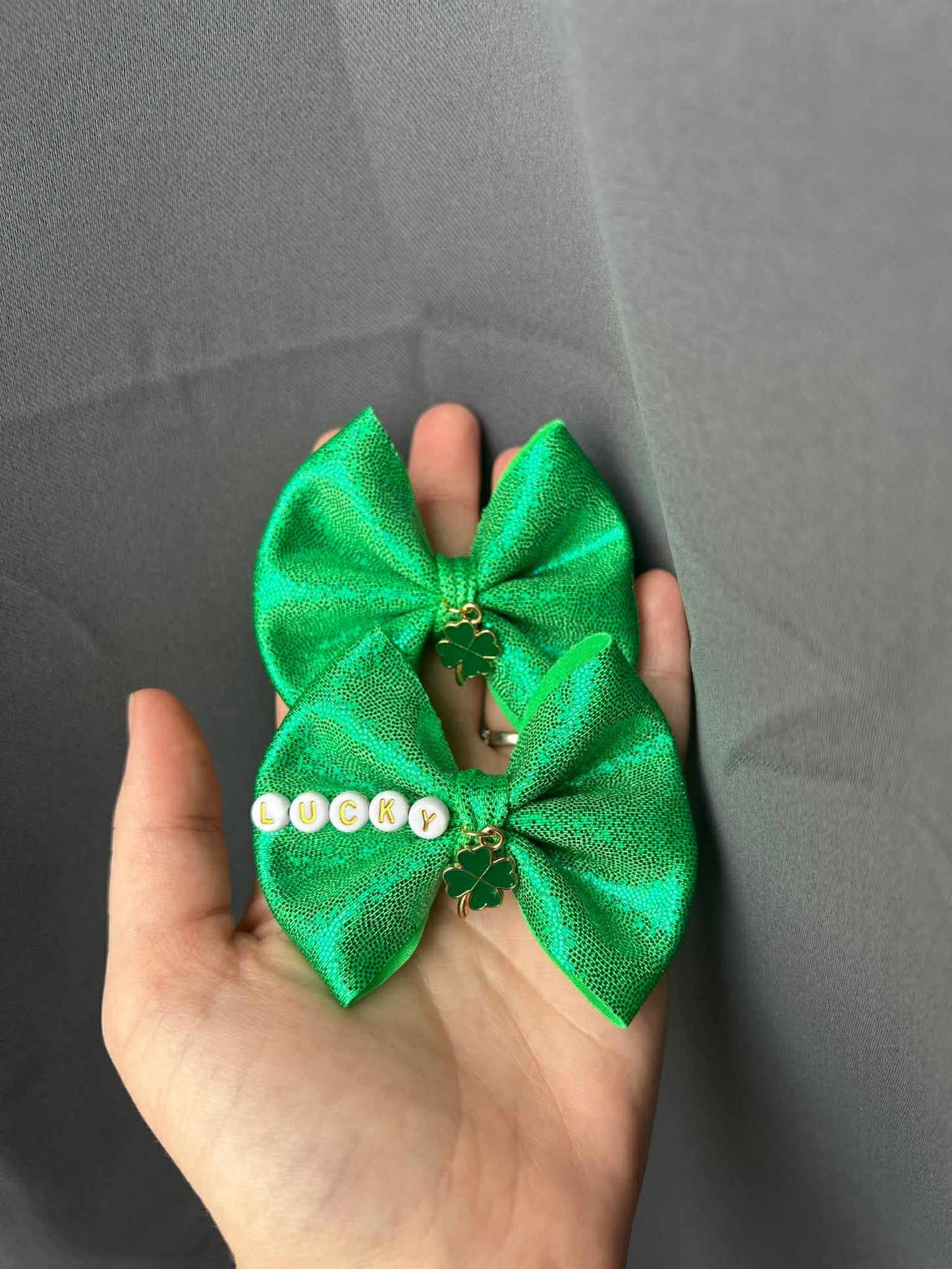 Lucky green holo bows - all styles - st patricks day