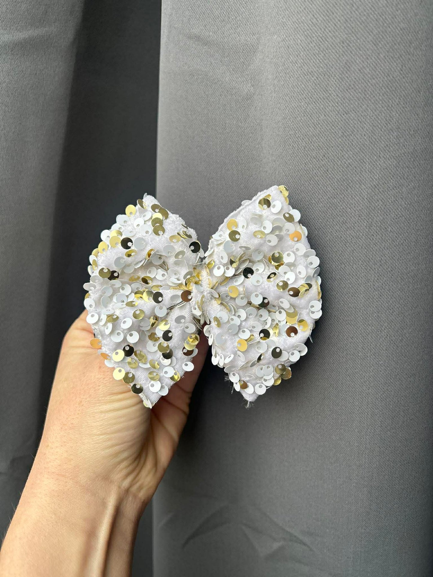 White and gold sequins bows - all styles - st patricks day