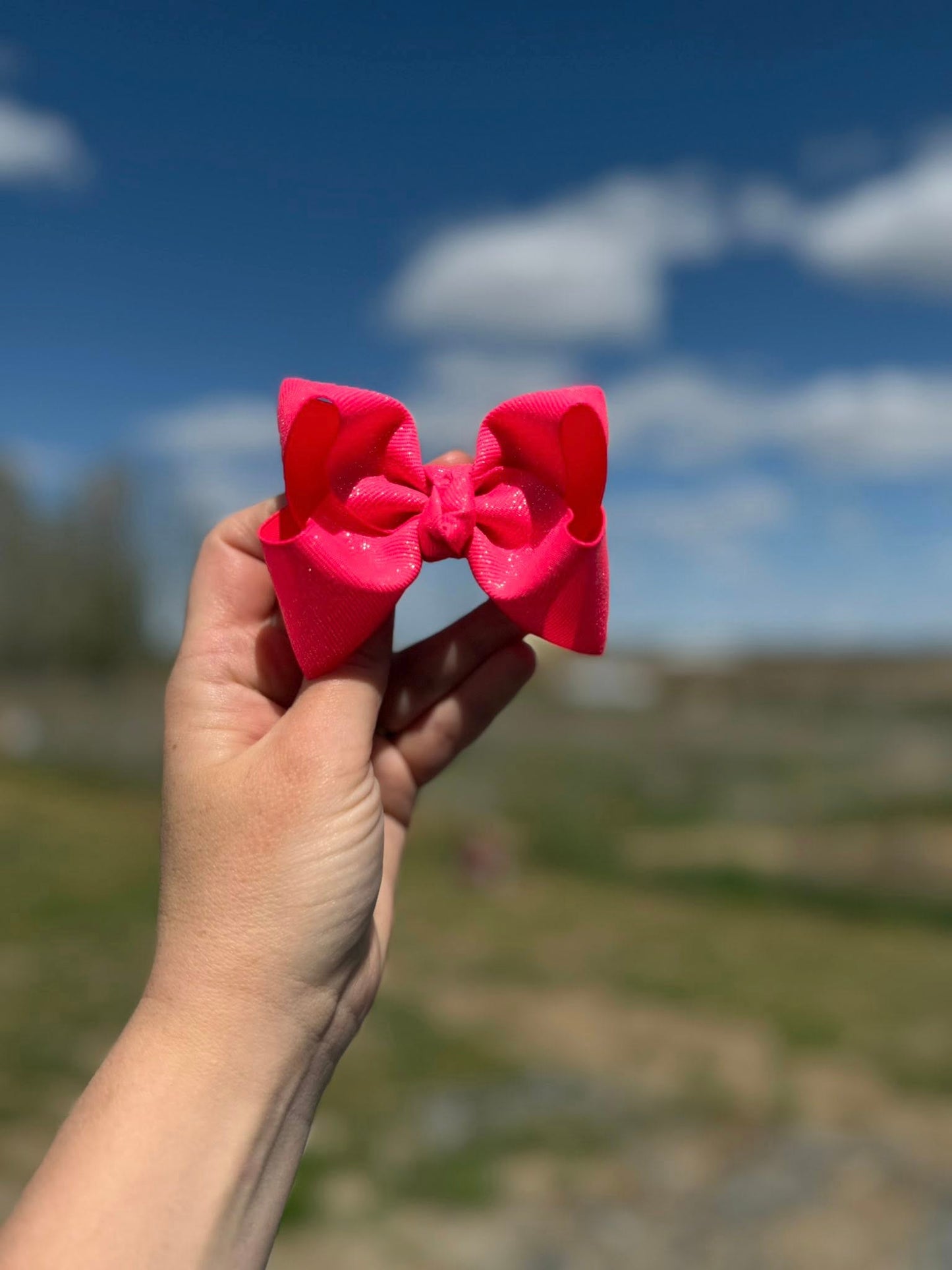 Glitter ribbon bows