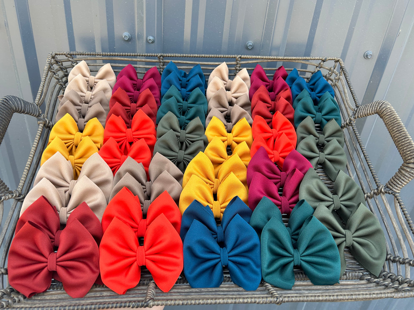 fall puff bow box (9 colors)