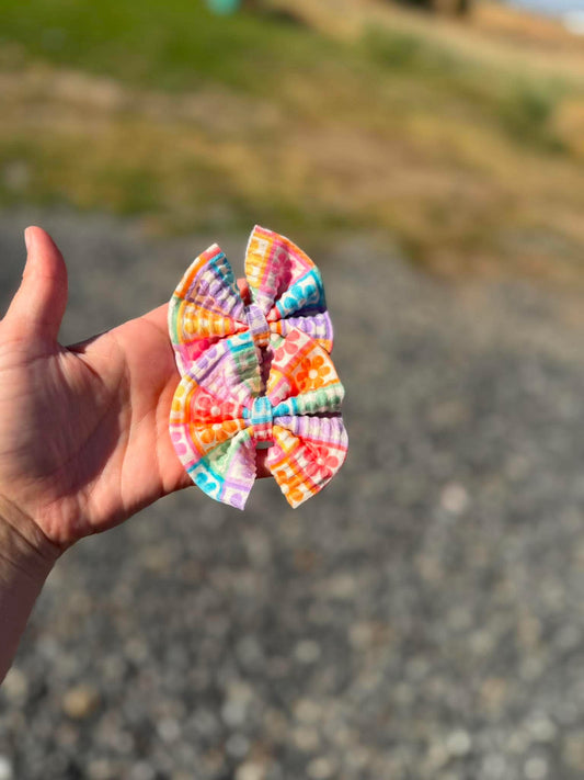floral checkered waved bows - all styles