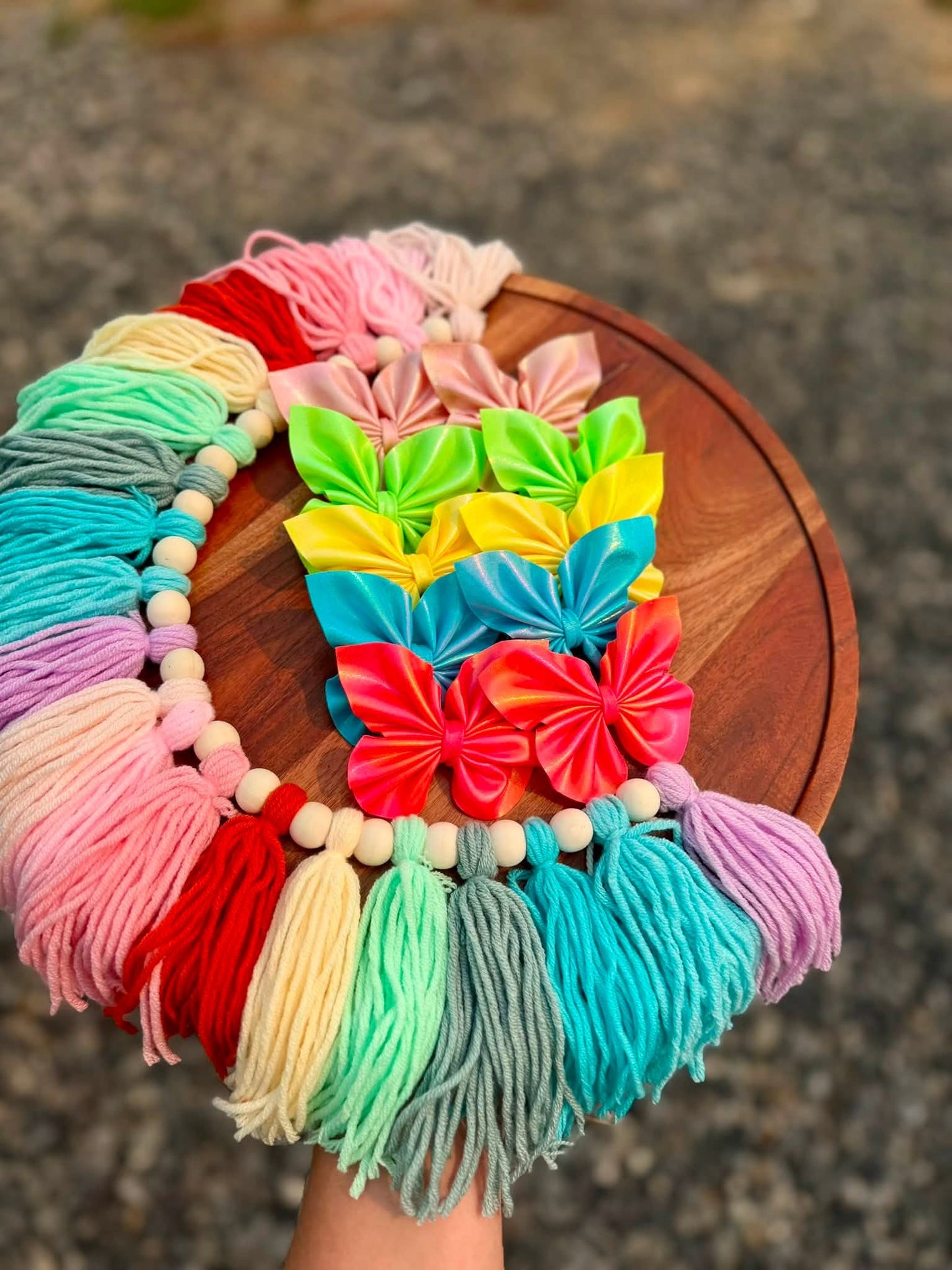 BUTTERFLY spandex holo Bows - many sizes