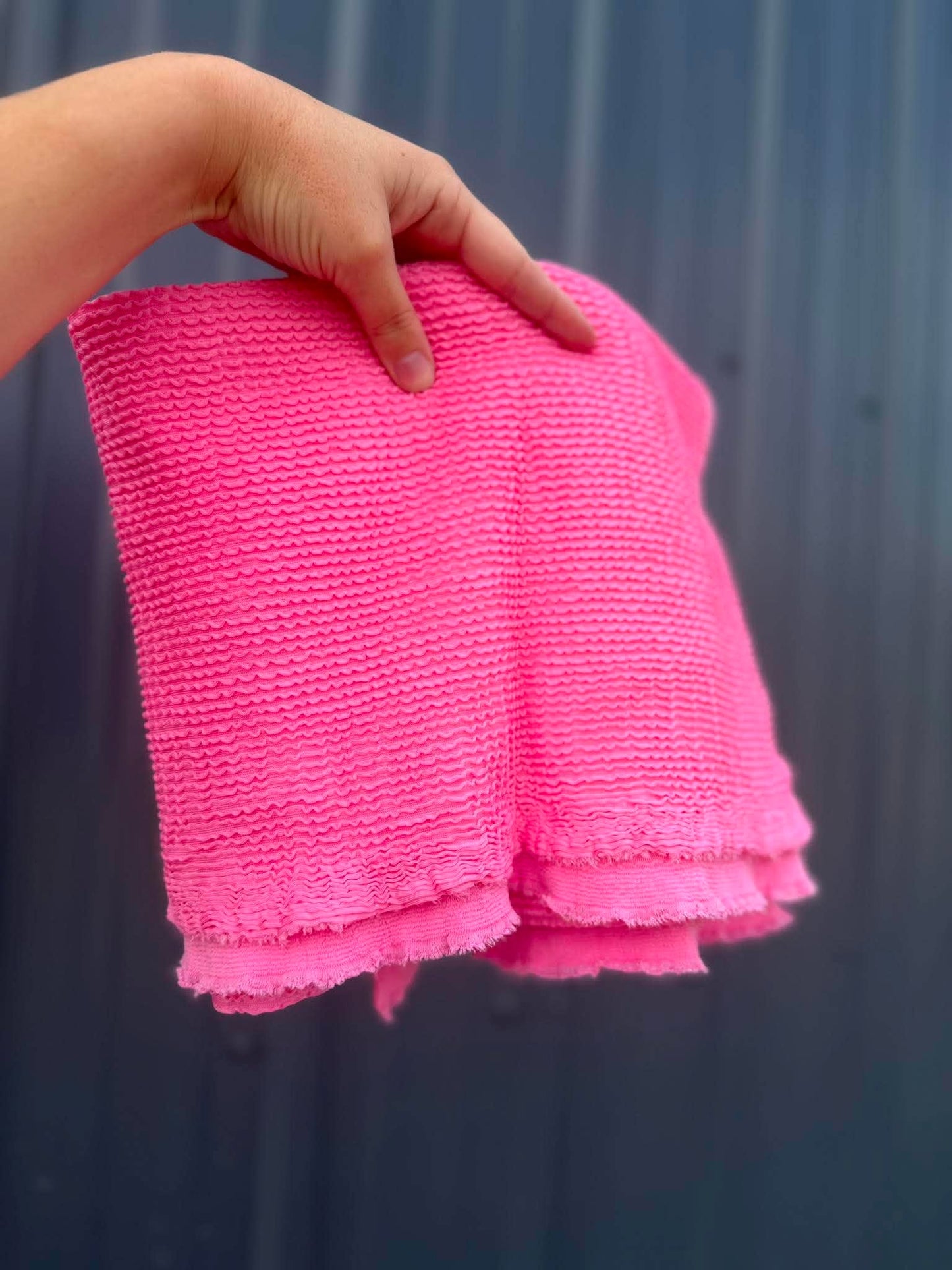 Pink waved SWIM bows - safe for water